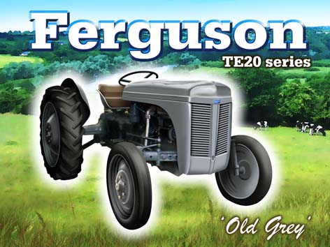 "Old Grey" Ferguson TE20 Series Metal Sign