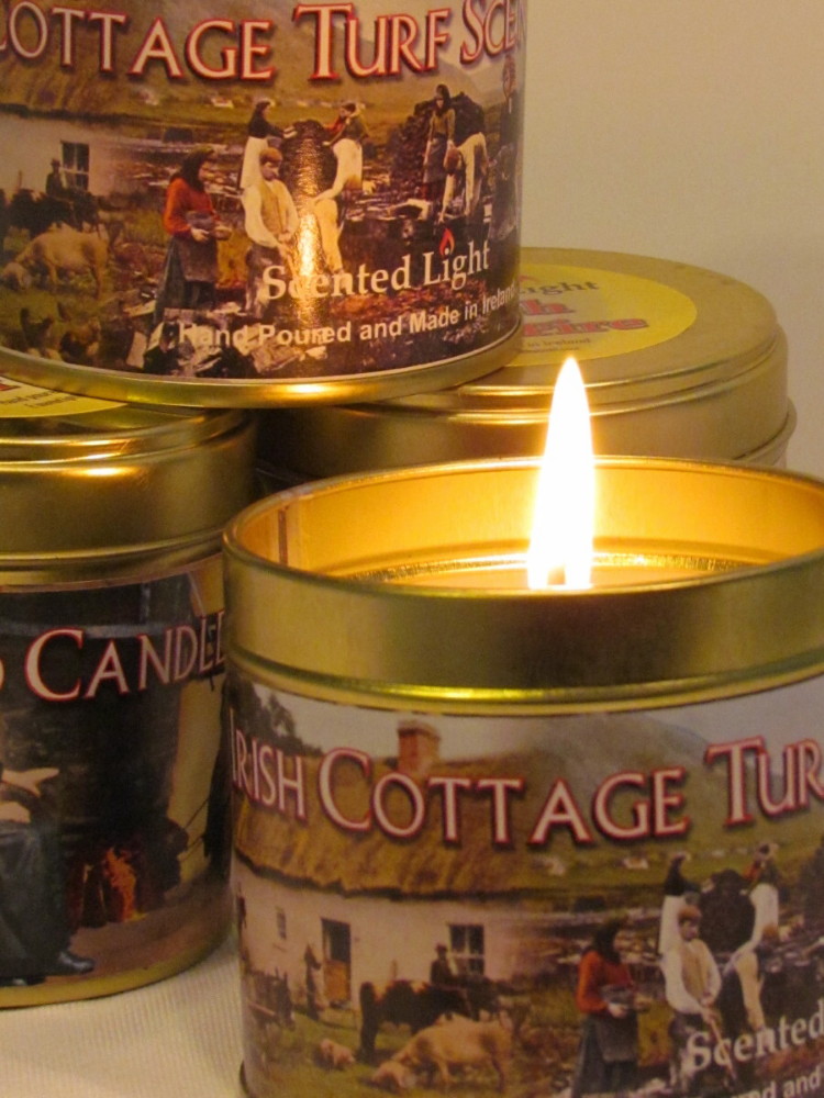 Irish Cottage Turf Scented Candle In A Tin