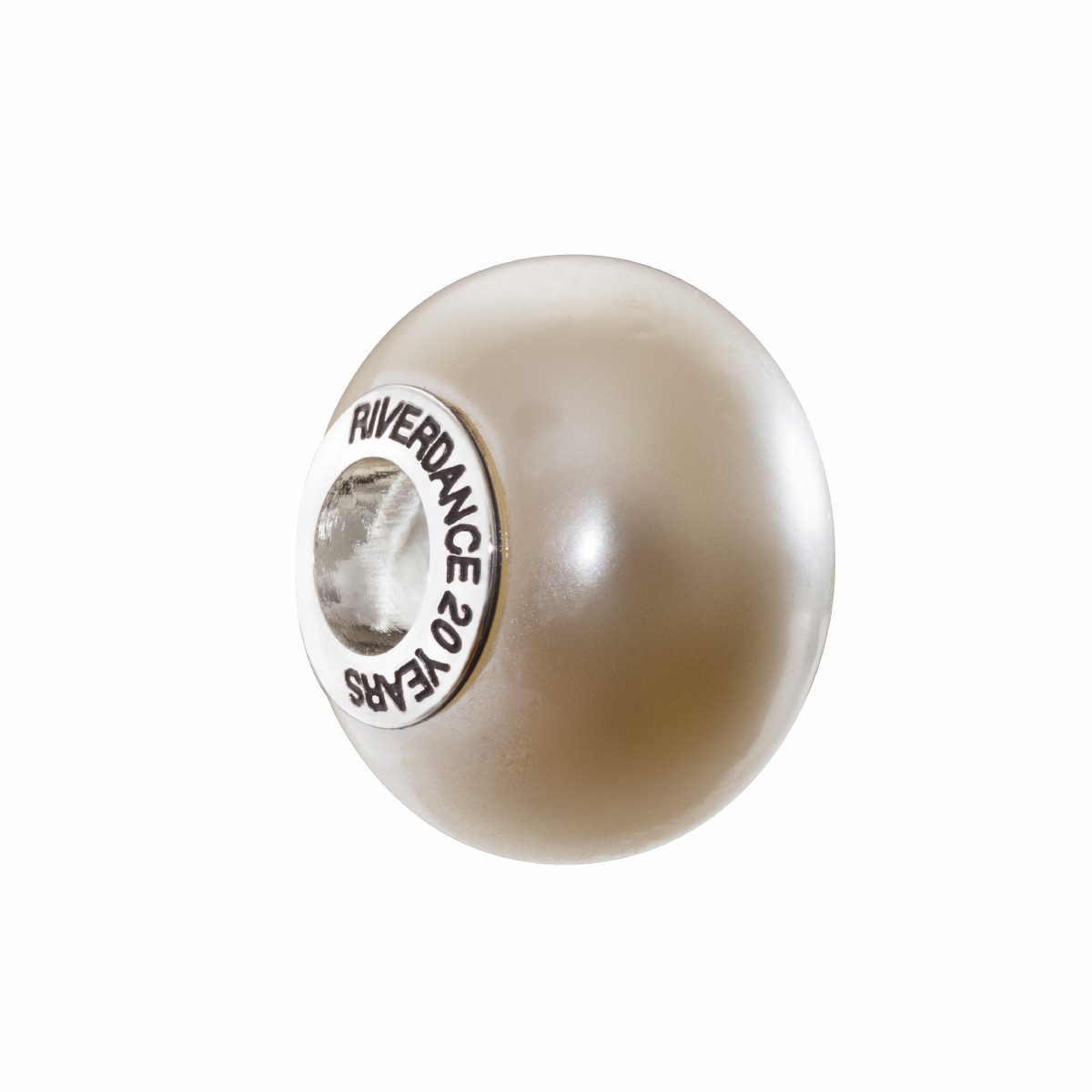 Official Riverdance Jewellery Ivory Pearlescent Glass Bead