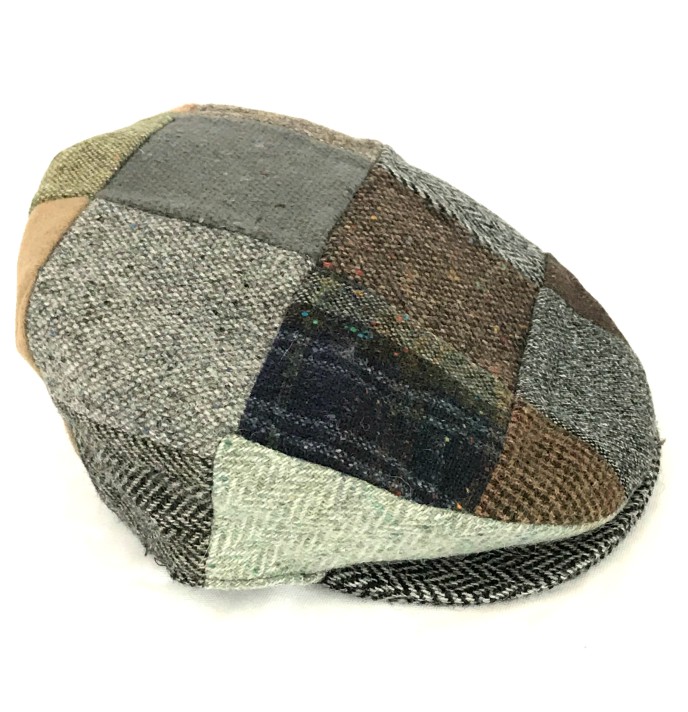 Irish Vintage Patchwork Tweed Flat Cap