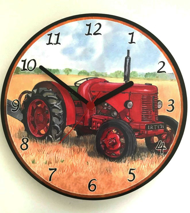 David Brown Tractor Battery Wall Clock
